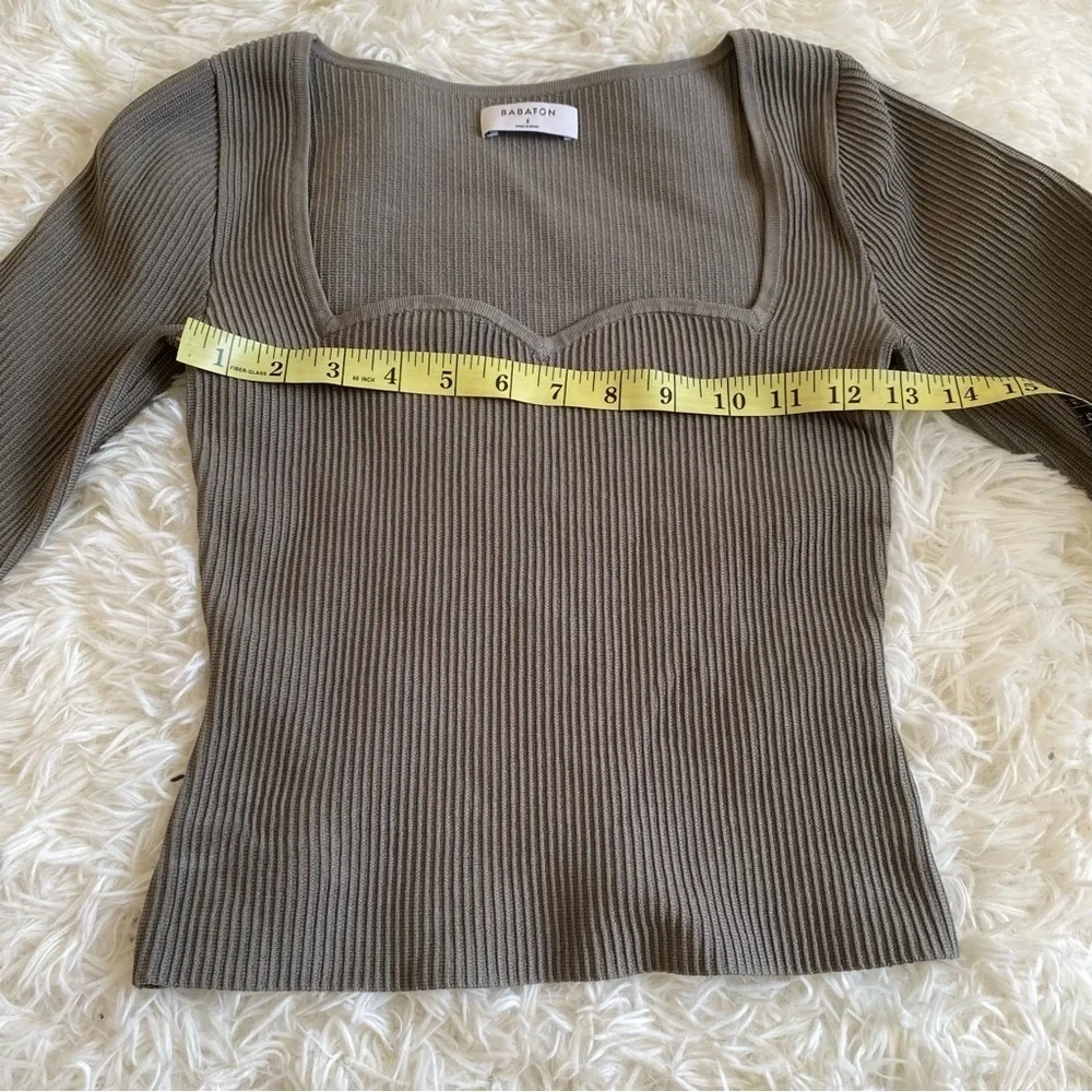 Aritzia Babaton Sculpt Knit Sweetheart Longsleeve - Picture 3 of 8